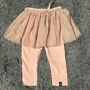 Charming Pink Skort with Tulle Overlay